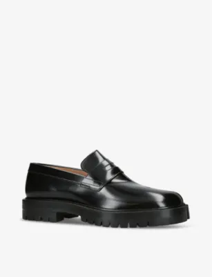 MAISON MARGIELA Tabi County panelled brushed-leather loafers - EUR 46 / 12 UK MEN in BLACK, additional product view 3