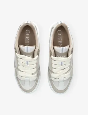 CLEENS Essential Suede And Mesh Trainers - EUR 45 / 11 UK MEN in BEIGE OTH, additional product view 2