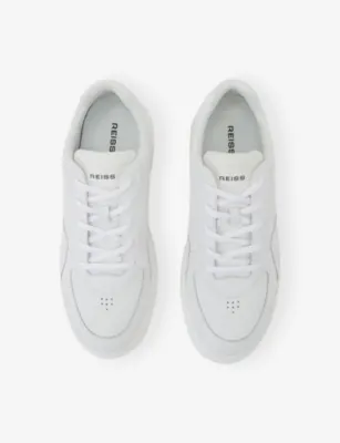 REISS Cast Leather Trainers - EUR 43 / 9 UK MEN in WHITE, additional product view 2