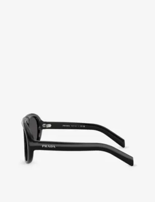 PRADA PR C05S Irregular-Frame Acetate Sunglasses detail 3