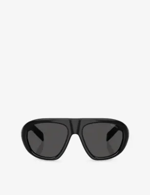 PRADA PR C05S Irregular-Frame Acetate Sunglasses