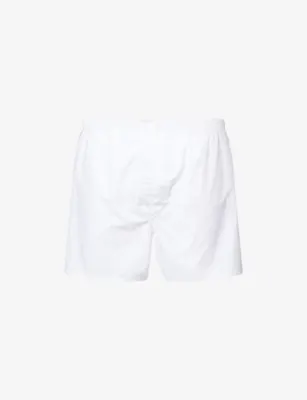 DEREK ROSE Savoy Cotton Boxer Shorts in WHITE – Mens | Underwear & socks | Underwear | Boxers