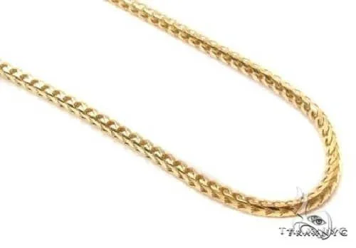 JALGAS - SKYLINE JEWELRY 14K Yellow Gold Solid Thin Franco Chain 1.5mm 67977 in 18 Inches – Chain