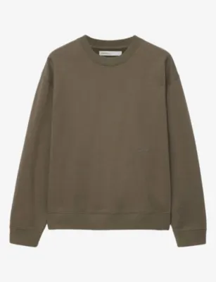 ALLSAINTS Aston Boxy Jersey Jumper - TOASTED PINK in WASHED KHAKI – Mens | Knitwear | Jumpers