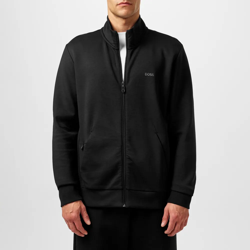 Boss Men's Skaz Full-Zip Fleece Hoodie, High Neck Design detail 3