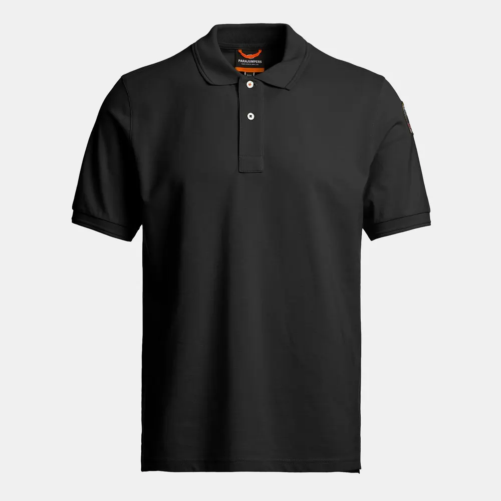 Parajumpers Men's Short Sleeve Polo Shirt in Black 541 – Clothing