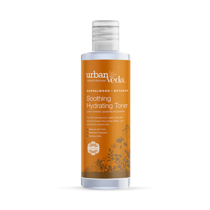 Urban Veda Soothing Hydrating Toner, Ayurvedic Sandalwood & Aloe Vera for Delicate, Normal to Dry Skin 150ml