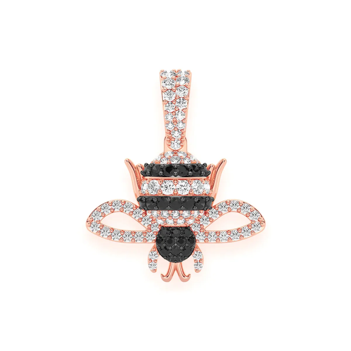 For Him Bumble Bee Diamond Pendant in Rose Gold – Pendant