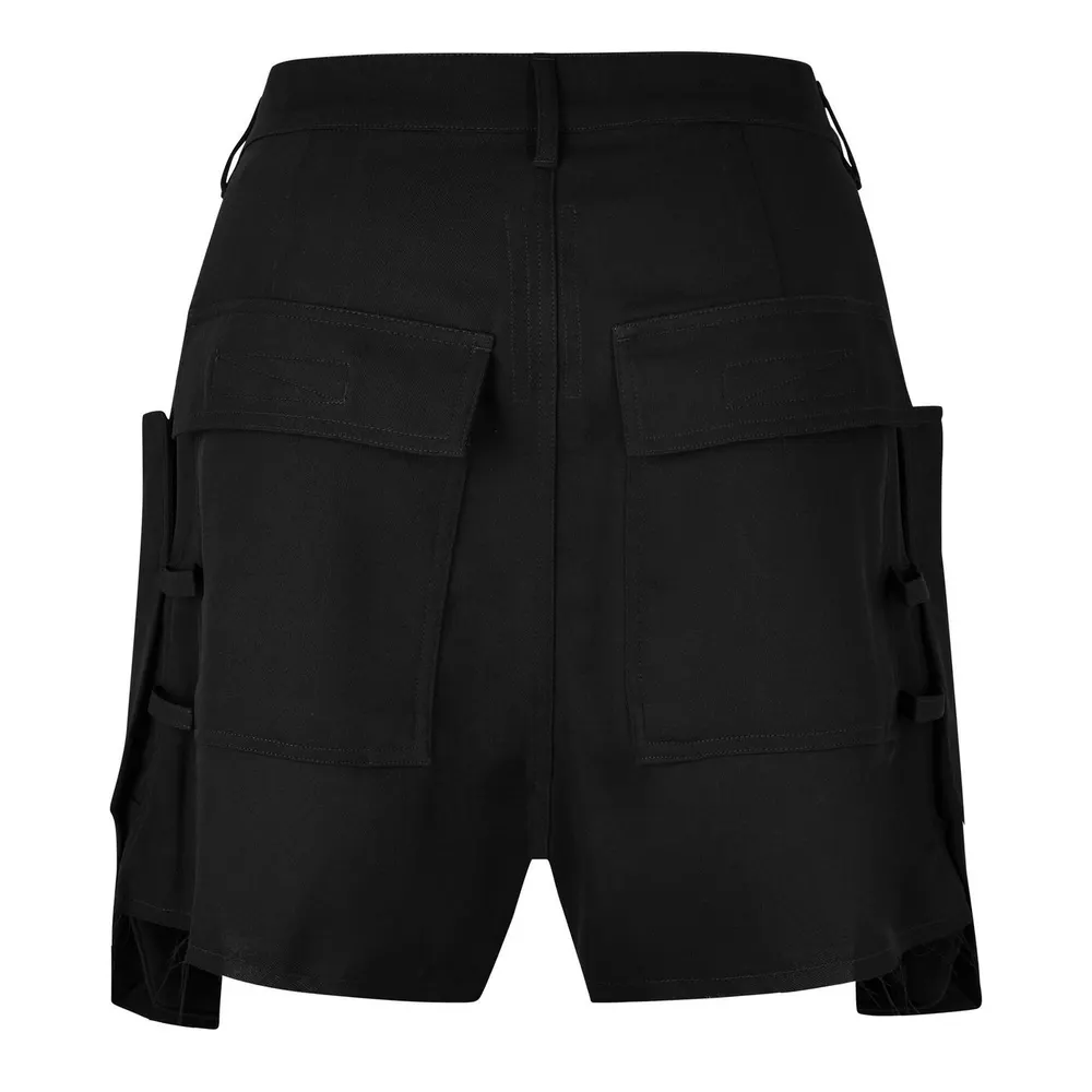 Rick Owens Stefan Cargo Shorts in Black, additional product view 2