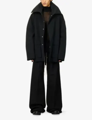 RICK OWENS Bela Drawstring Wide-Leg Wool Trousers detail 2