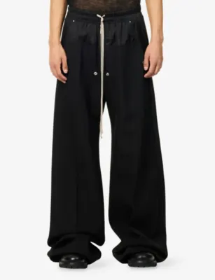 RICK OWENS Bela Drawstring Wide-Leg Wool Trousers detail 3