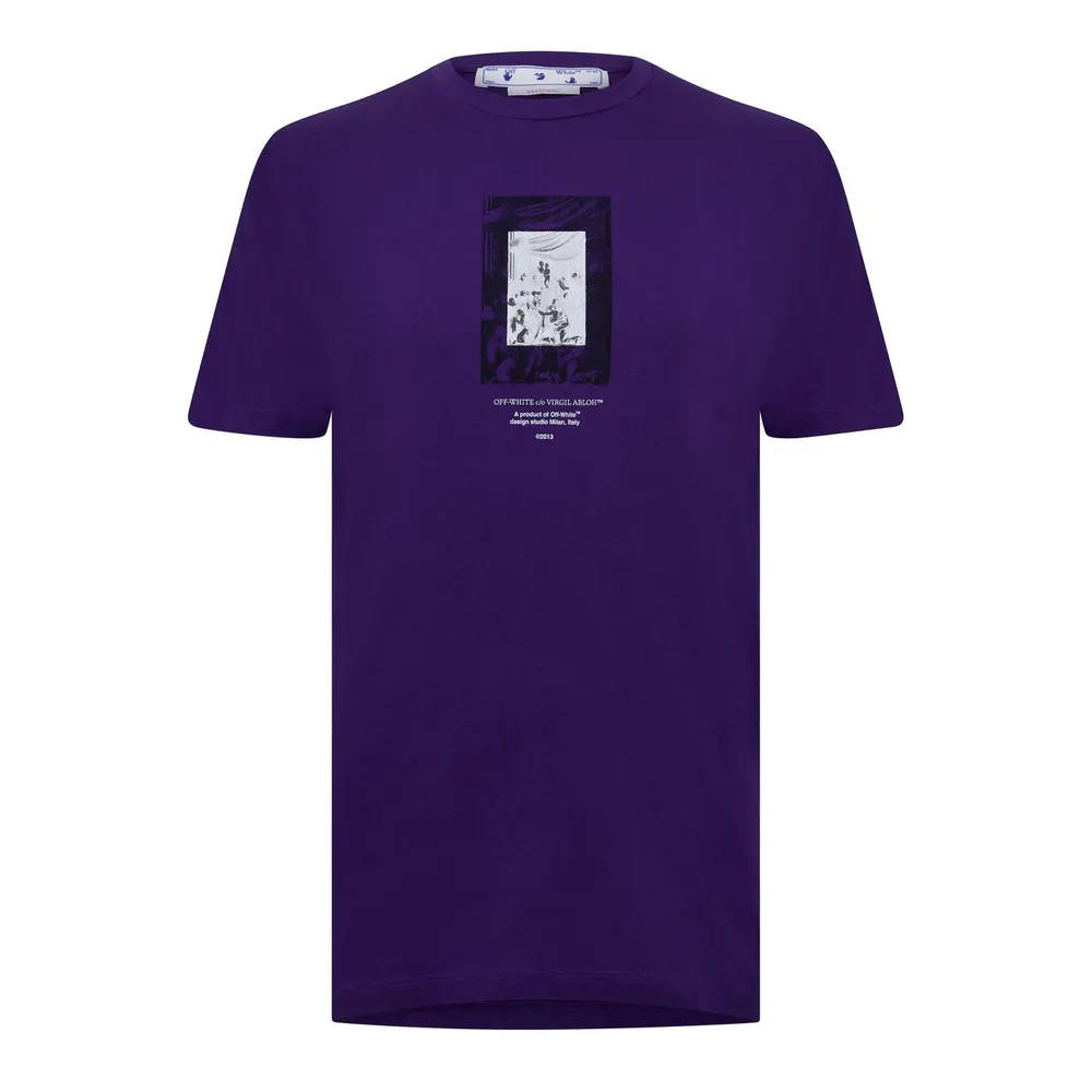 Off White Men's Mirror T-Shirt in Purple – Clothing
