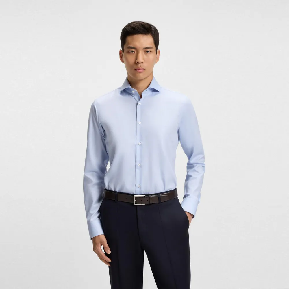 Boss Men's Hank Long Sleeve Spread Collar Shirt detail 2