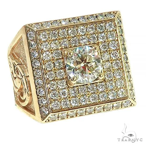 RINA - For Him CUSTOM Custom Made 14K Gold Men Diamond Ring 66452 in Rose Gold / 10 – Ring