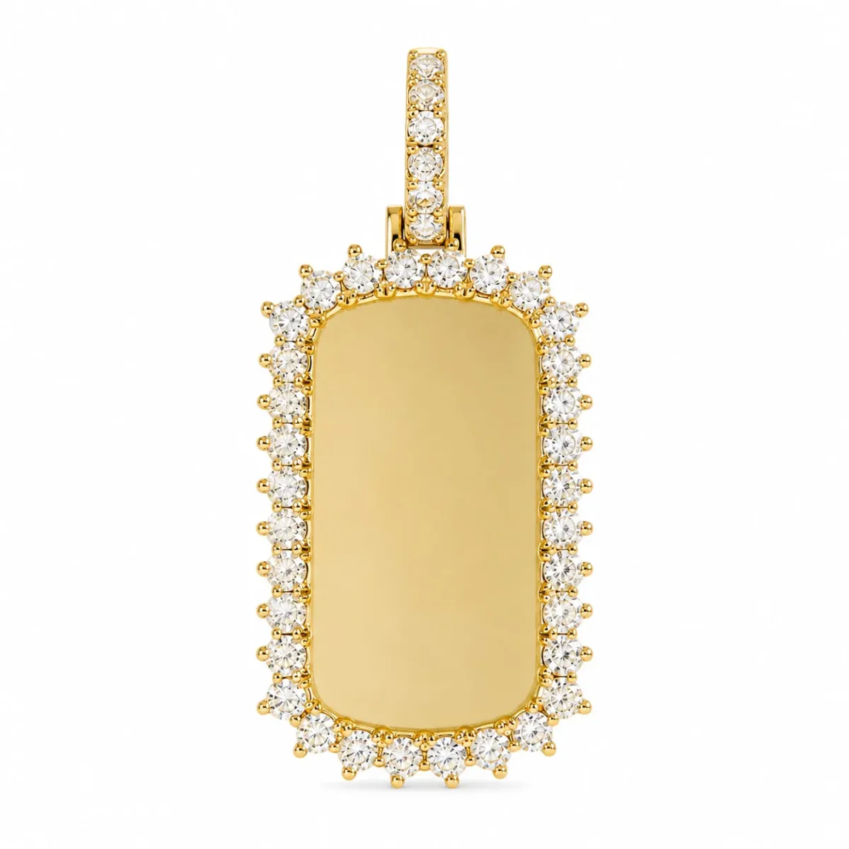 RINA - For Him FACTORY 14k Yellow Gold Customizable Dog Tag Pendant 64643 in Yellow Gold – Pendant