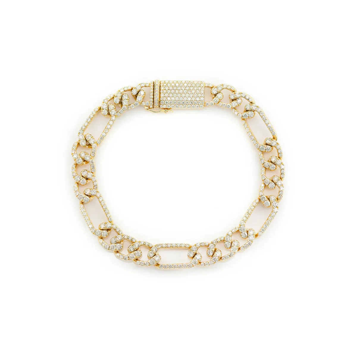 For Him Figaro Diamond Link Bracelet