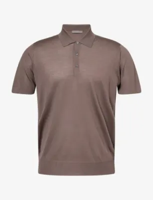 CORNELIANI Short-Sleeve Virgin-Wool Polo Shirt