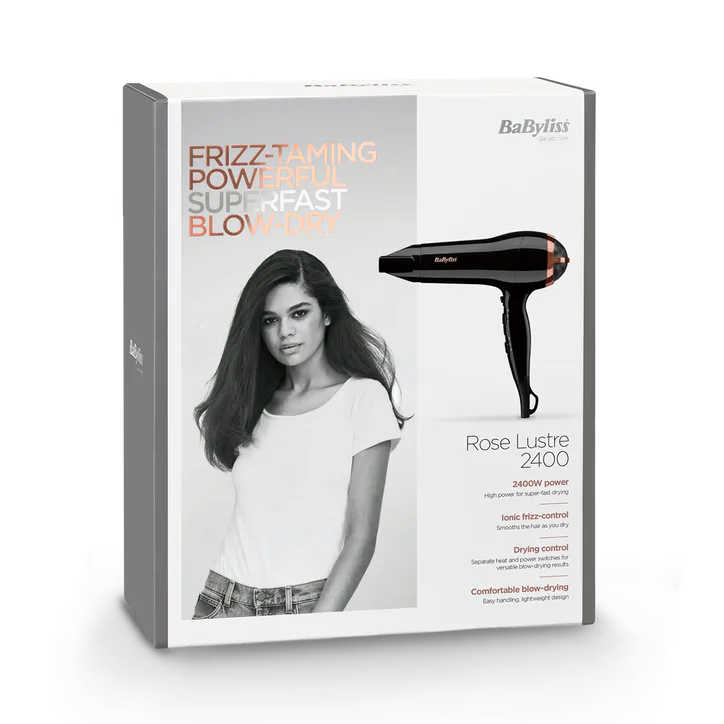 BABYLISS Rose Lustre Hair Dryer 2400W Black 5736Du, additional product view 2
