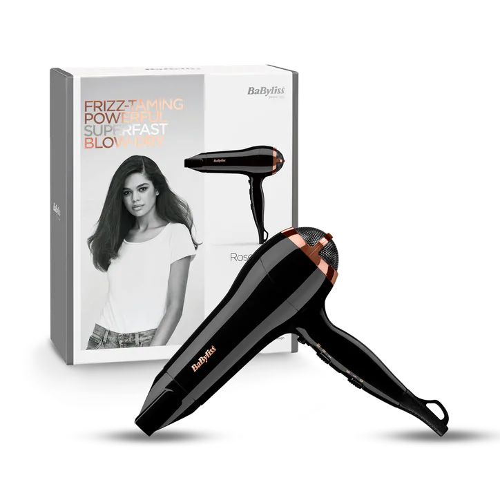 BABYLISS Rose Lustre Hair Dryer 2400W Black 5736Du