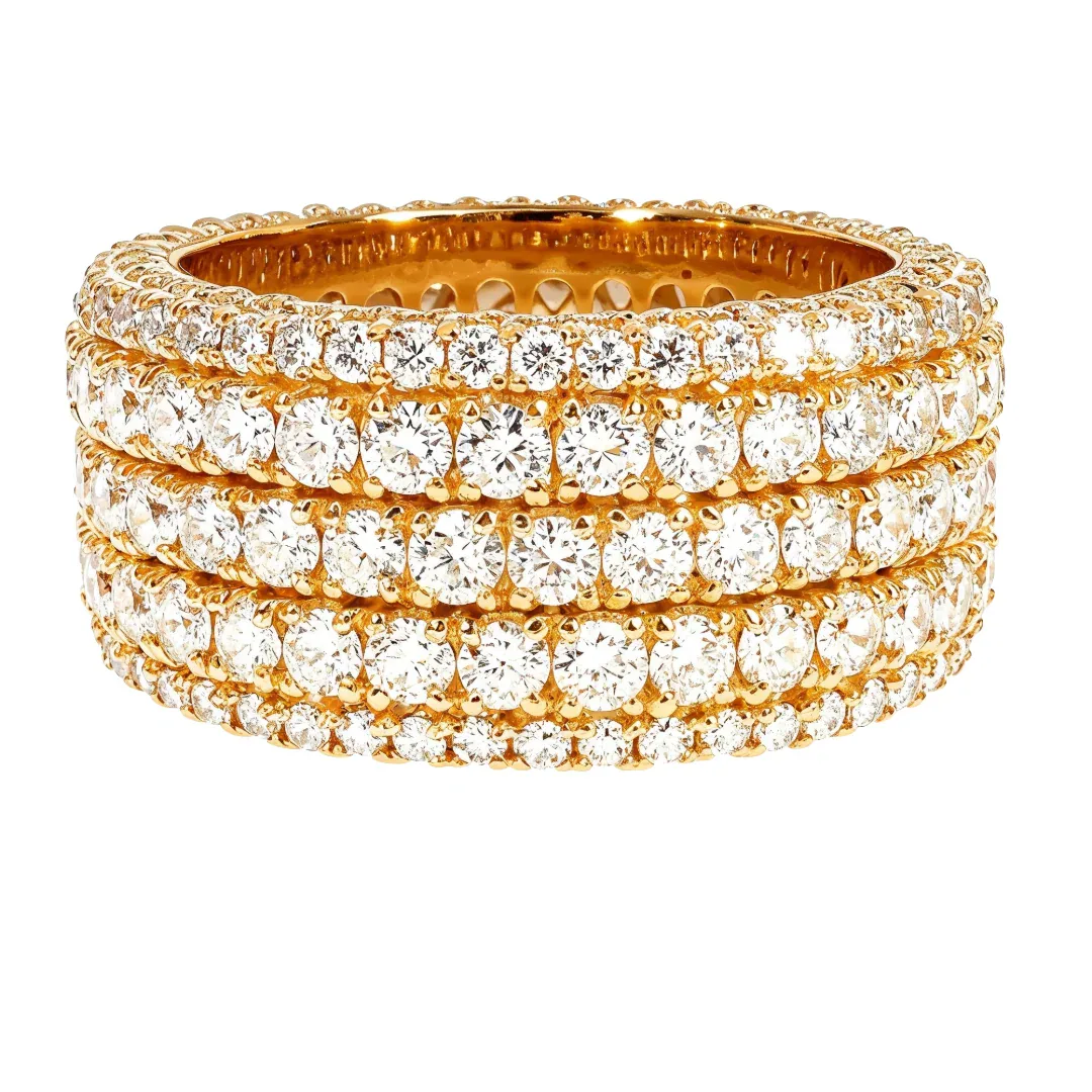 AHMED - MOON JEWELRY 14K Gold Eternity Diamond Ring 66877 in Rose / 10.5 – Ring