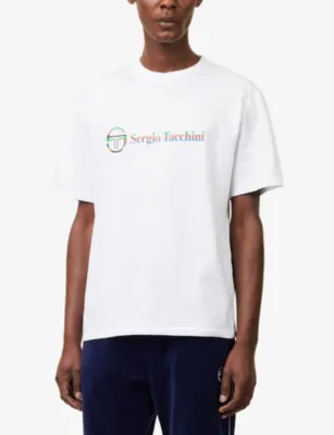 SERGIO TACCHINI Voletta Logo-Print Cotton T-Shirt in WHITE, additional product view 3
