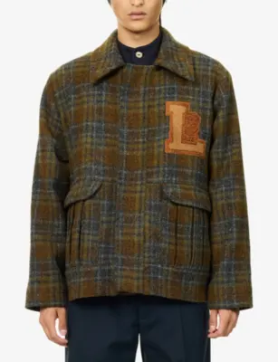 LABRUM LONDON Harris Work Tweed Wool Jacket in BROWN, additional product view 3