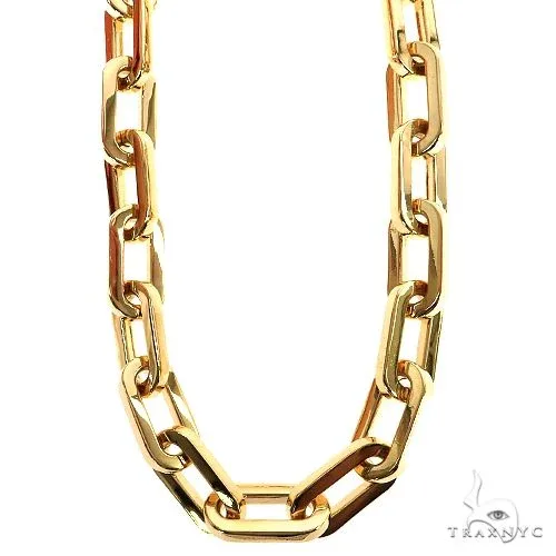 JALGAS - ASTOURIAN 14K Yellow Gold Solid Anchor Link Chain 14mm 69499 in Rose / 34 Inches – Chain