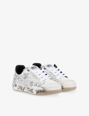DIESEL S-D-Ollie Leather Trainers - EUR 42 / 8 UK MEN in HA419, additional product view 3