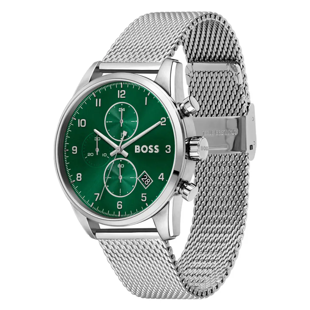 BOSS Sport Lux Skymaster Acier 44mm Mens Watch Green detail 2