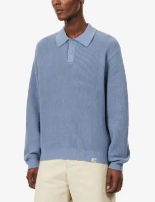 CARHARTT WIP Miles Long-Sleeve Knitted Polo Shirt detail 3