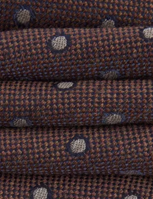 PAUL SMITH Spot-Print Silk and Wool-Blend Tie detail 2