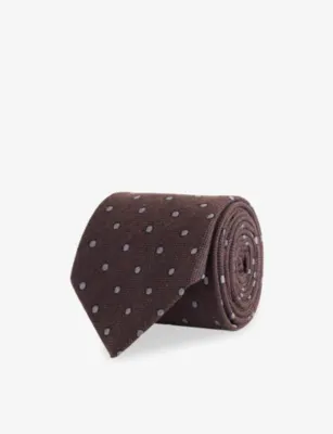 PAUL SMITH Spot-Print Silk and Wool-Blend Tie