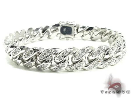 RINA - For Him FACTORY Diamond Miami Link Bracelet 19688 in Rose Gold – Bracelet