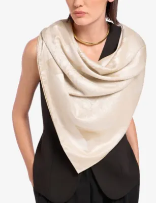 BVLGARI Polychroma Lux Printed Square Silk-Twill Scarf detail 2