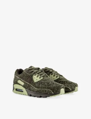 For Him Air Max 90 Suede Trainers - 12 in MED OLIVE CARGO KHAKI WH, additional product view 3