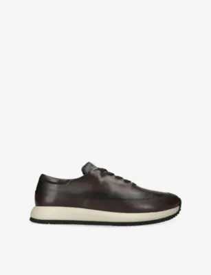 OFFICINE CREATIVE Form Leather Trainers - EUR 43.5 / 9.5 UK MEN in Brown – Mens | Trainers | Lace up trainers