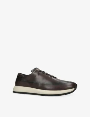 OFFICINE CREATIVE Form Leather Trainers - EUR 43.5 / 9.5 UK MEN in Brown, additional product view 3