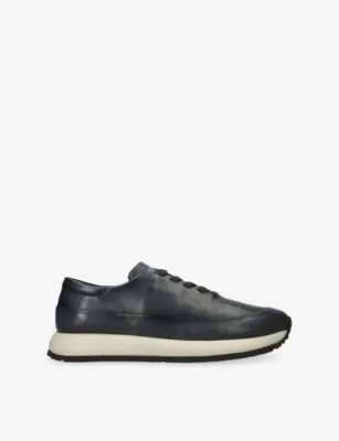 OFFICINE CREATIVE Form Leather Trainers - EUR 43.5 / 9.5 UK MEN in GREY/DARK – Mens | Trainers | Lace up trainers