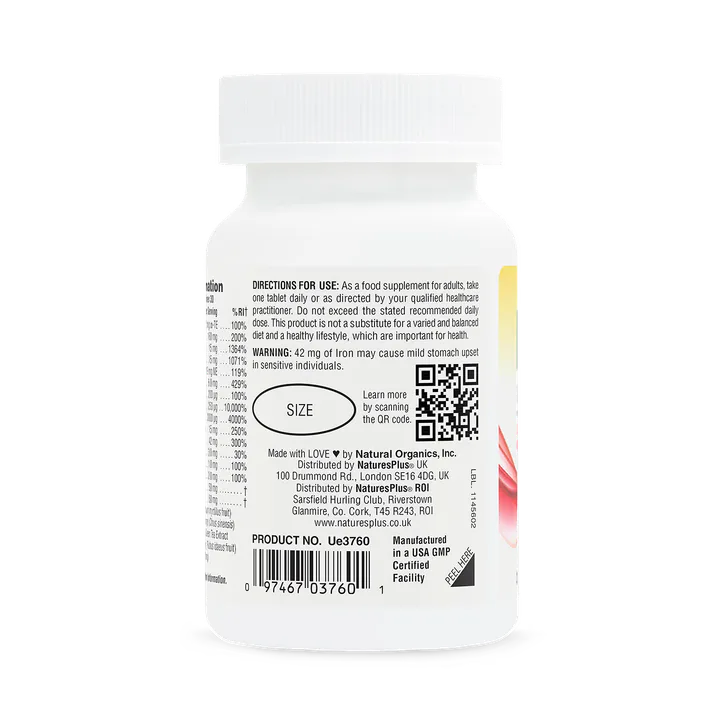 NaturesPlus Hema-Plex Iron with Vitamin B, C & Zinc - NaturesPlus Hema-Plex 30 Tablets detail 3