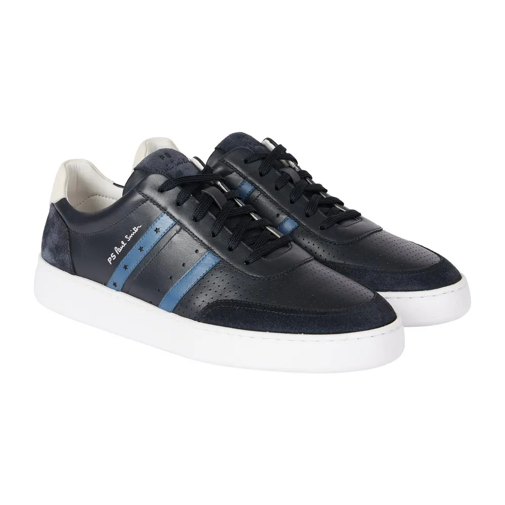 PS Paul Smith Men's Birch Low-Top Trainers in Blue 47, additional product view 2