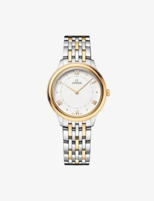 OMEGA De Ville Prestige Stainless-Steel And 18ct Yellow-Gold Quartz Watch 30mm in SILVER – Jewellery & Watches | Mens luxury watches