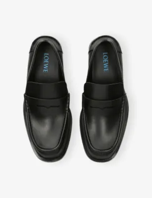 LOEWE Bobine Leather Loafers - EUR 45 / 11 UK MEN in BLACK, additional product view 2