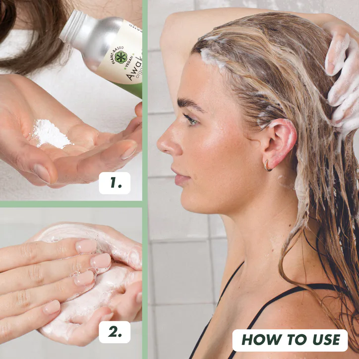 Awake Organics Caffeine + Rosemary Shampoo Powder 55g, additional product view 3