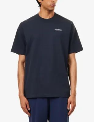 MALBON Bermuda Baldwin Cotton T-Shirt in NAVY, additional product view 3