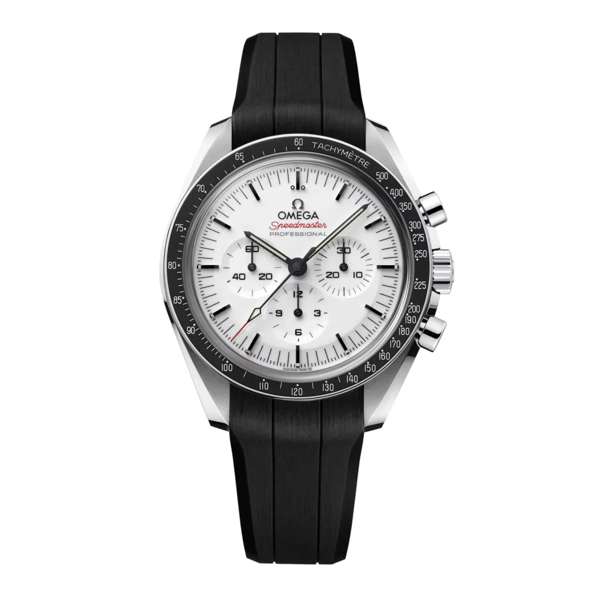 Omega Speedmaster Moonwatch Professional 42mm Mens Watch Black Rubber Strap