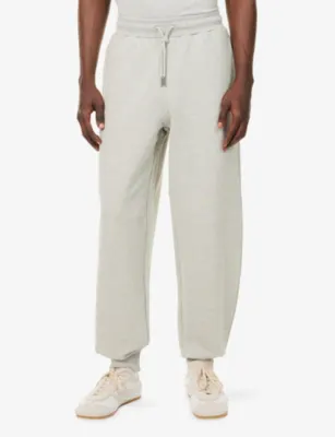 AMI PARIS Embroidered Ami De Coeur Cotton-Jersey Jogging Bottoms detail 3