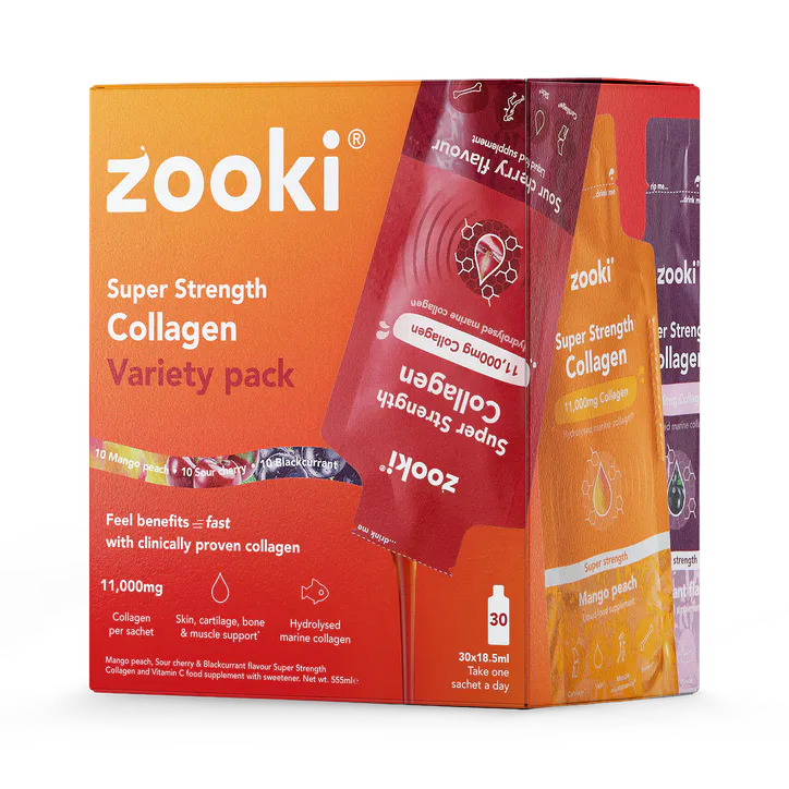Zooki Super Strength Marine Collagen 11,000mg Variety Pack 30 Sachets