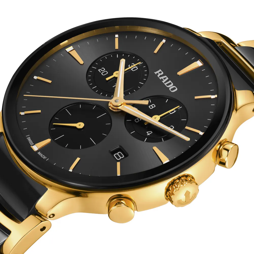 Rado Centrix Chronograph 41mm Unisex Watch in Black, additional product view 2
