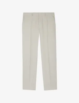 THE KOOPLES Straight-Leg Mid-Rise Linen Trousers
