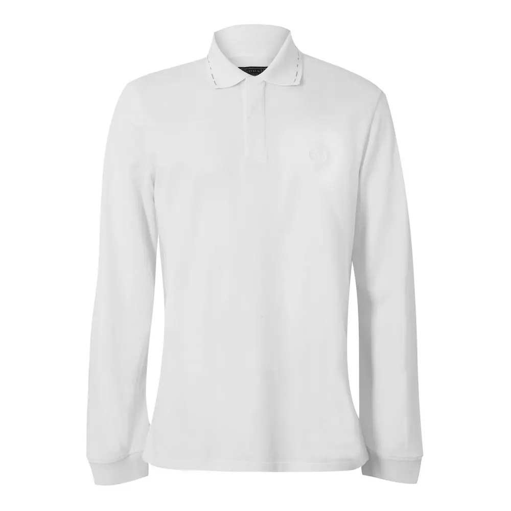 Gieves and Hawkes Men's Long Sleeve Polo Shirt in White – Clothing